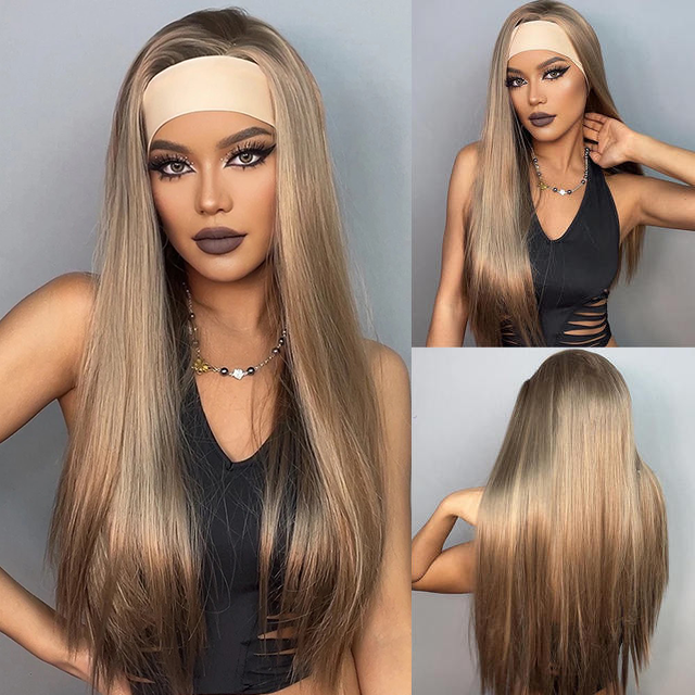 Skylar Long Straight Wig With Band