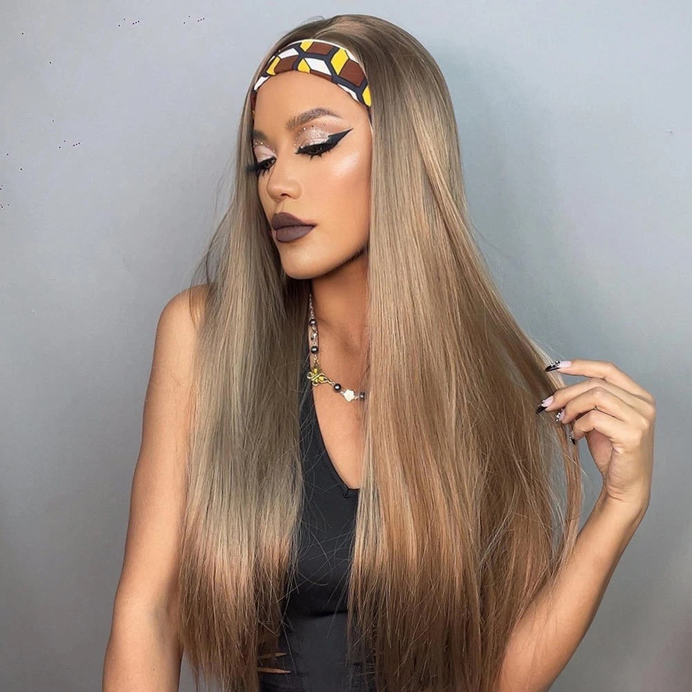 Skylar Long Straight Wig With Band