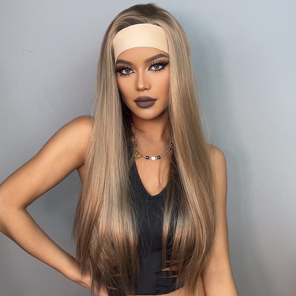 Skylar Long Straight Wig With Band